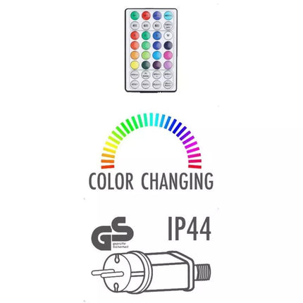 Kalėdinė eglutės girlianda 96 LED RGB su nuotolinio valdymo pulteliu