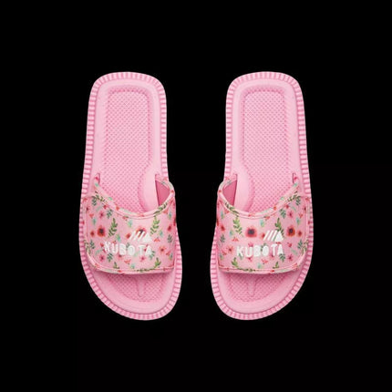 Kubota Velcro Flip Flops Multicolor Floral Pink K25SS-100-001-28-1