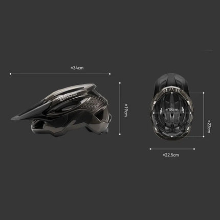 Rockbros LK-99 Mountain Bike Helmet with Adjustable Visor and Magnetic Closure 58-62 cm - Titanium