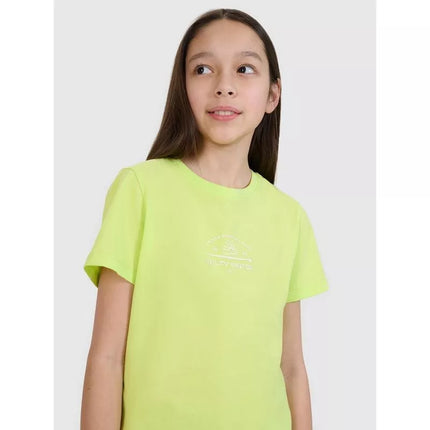 Girls' regular printed T-shirt 4F 4FJWSS25TTSHF1871-45S