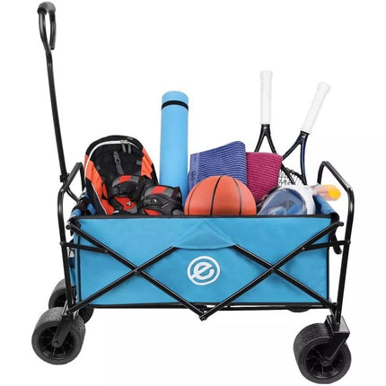 DELUXE FOLDABLE TRAVEL AND BEACH STROLLER 66x48x90CM WITH HANDLE, BLUE