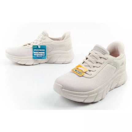 Skechers moteriški sportiniai batai Bobs B Flex SLIP-INS kreminiai patogūs