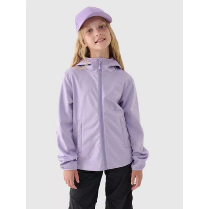 Vėjui nepraleidžianti softshell striukė su neodry 5000 membrana mergaitėms 4F Junior 4FJWAW24TSOFF261-51S