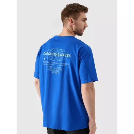 Men's oversize printed T-shirt 4F 4FRSS24TTSHM2535-36S