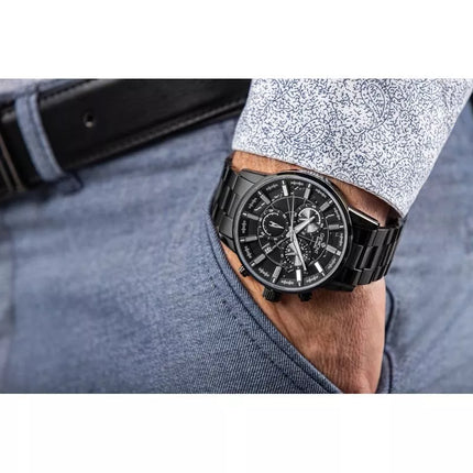 Vyriškas laikrodis Giewont Chronograph Safyrinis Juodas GW4580-B1