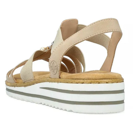 Patogios Rieker W RKR680 smėlio spalvos basutės