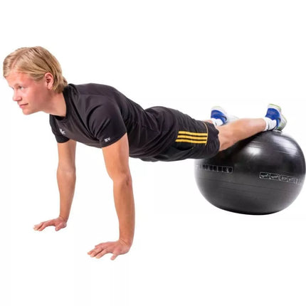 Fitneso kamuolys 65 cm juodas Pure 2 Improve