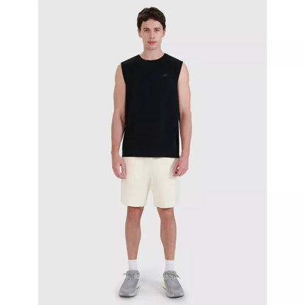 Men's tank top regular plain 4F 4FWMM00TSLEM125-20S