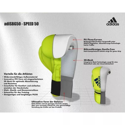 Adidas SPEED 50 raudonos bokso pirštinės