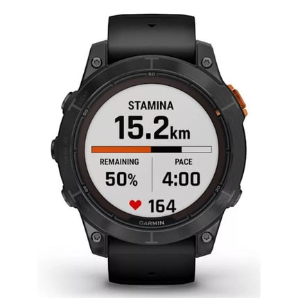 Garmin Fenix 7 Pro Saulės energijos varoma versija, skaidri pilka / juodu dirželiu, sportinis laikrodis