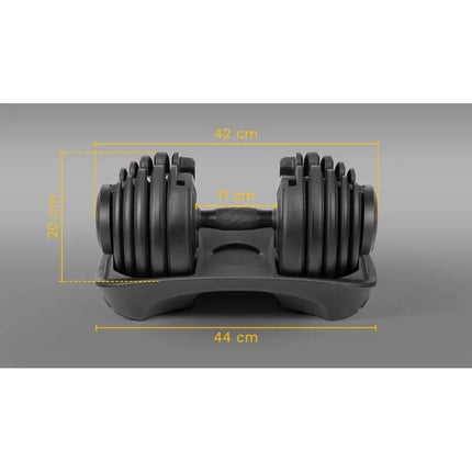Cast iron adjustable dumbbell 24 kg REBEL ACTIVE