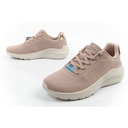 Skechers moteriški sportbačiai Bobs Squad Waves, smėlio spalvos, šviesūs, madingi