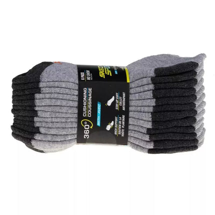 Skechers 6pk No Show Socks S108264-GRY