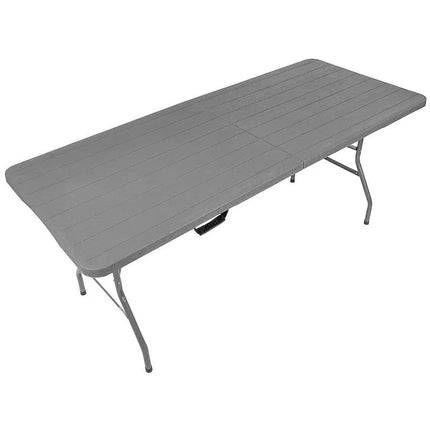 SULANKSTOMAS STALAS MAITINIMUI Į LAGAMINĄ 180x74CM, MAKS.100KG, WOODLAND PLOKŠTĖ, TAMSIAI PILKAS