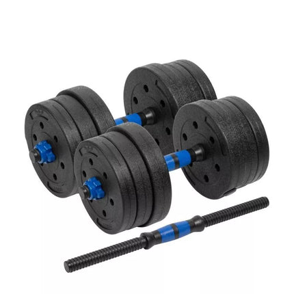 Bituminiai reguliuojami hanteliai su jungtimi 2x10kg REBEL ACTIVE