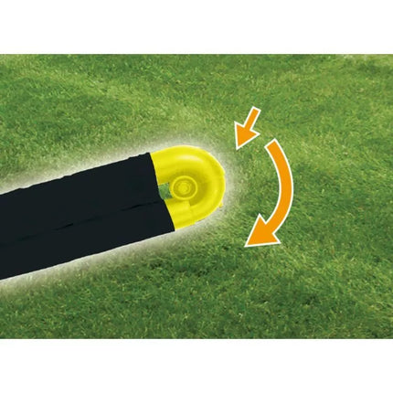 Sulankstomas futbolo vartų komplektas su tinklu, kamuoliu ir pompa, 91x61x61 cm