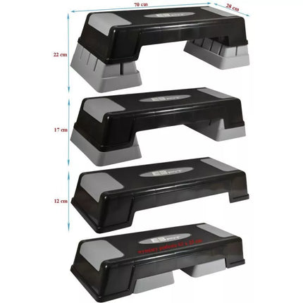AEROBIC STEP 70X28CM 3-STEP ADJUSTMENT ENERO FIT