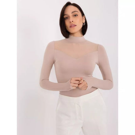 Beige viscose blouse BASIC FEEL GOOD (RV-BZ-9203.87P)