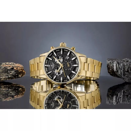 Men's Watch Giewont Chronograph Sapphire Gold Black GW4580-B4