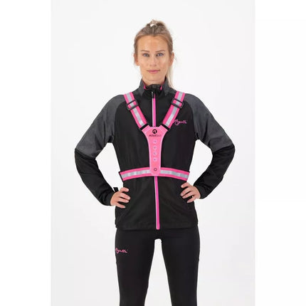 Rogelli pink LED reflective vest