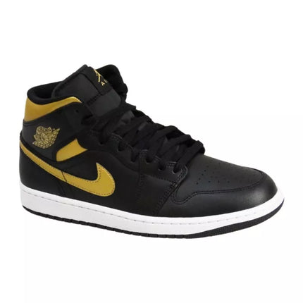Air Jordan 1 Mid (GS) Krepšinio bateliai Juoda/Metalinė aukso – DQ8426-071