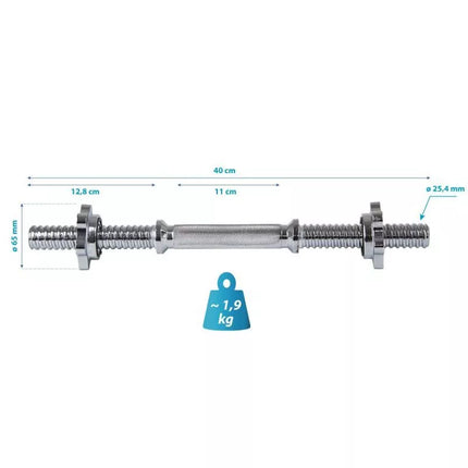 TRUMPAS STRYPAS 40 CM + ENERO FIT GNYBTAI Ø25.4 MM