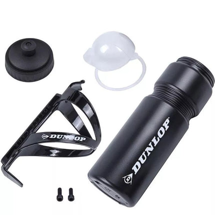 DUNLOP 750ML BICYCLE BOTTLE WITH CAGE BLACK