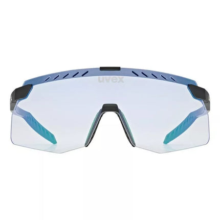 Uvex Pace Stage SV cycling glasses black matt/mirror blue