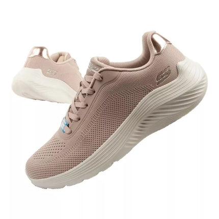 Skechers moteriški sportbačiai Bobs Squad Waves, smėlio spalvos, šviesūs, madingi