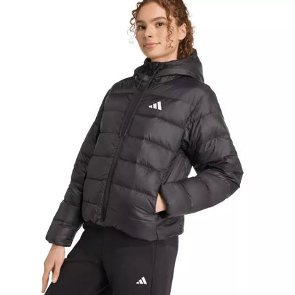 Moteriška adidas Essentials Climawarm lengva pūkinė striukė su gobtuvu Juoda KC1580