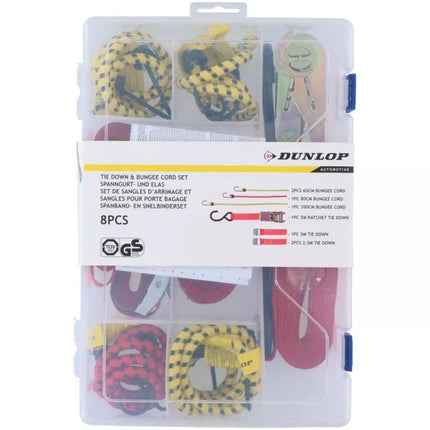 RUBBER TAPES FOR SECURING LUGGAGE HOOKS 8 PCS DUNLOP BOX