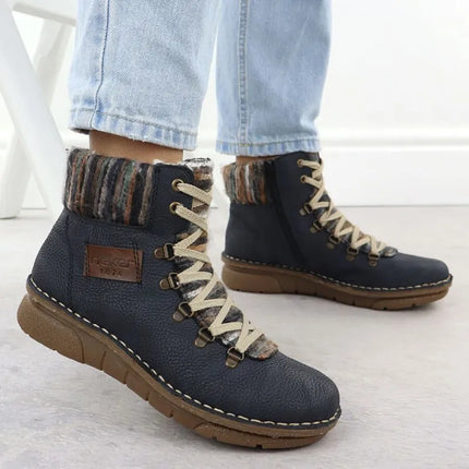 Women's navy blue ankle boots Rieker 73343-15