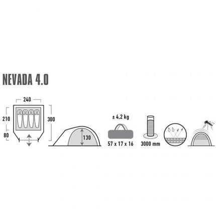 High Peak Nevada 4 palapinė 10204