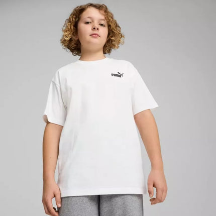 Puma ESS Small No. 1 Logo Relaxed Tee for Kids White 684920 02
