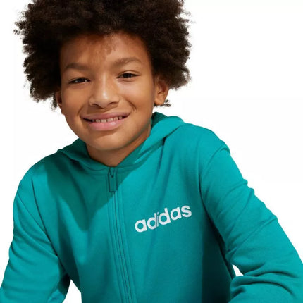 Adidas Essentials green kids tracksuit JN2427