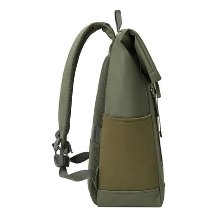 Rivacase Eden Backpack Travel Backpack Olive Waxed Leather (Pull Up), Polyester, Recycled Polyethylene Terephthalate (rPET)