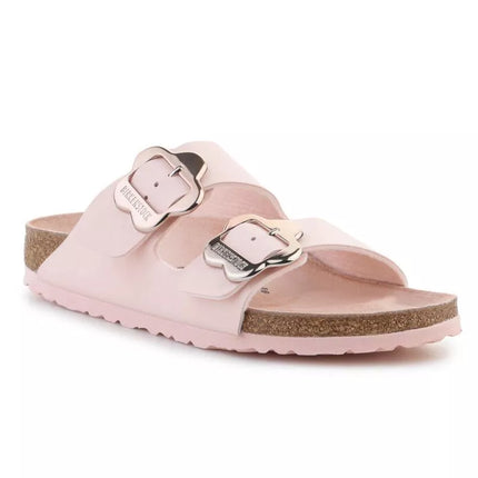 Birkenstock Arizona su gėlių sagtimi vaikams 1031703 šviesiai rožinis toninis