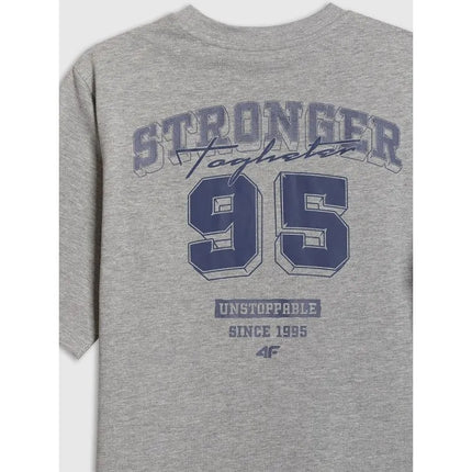 Boy's loose T-shirt with print 4F 4FJRSS26TTSHM3465-27M