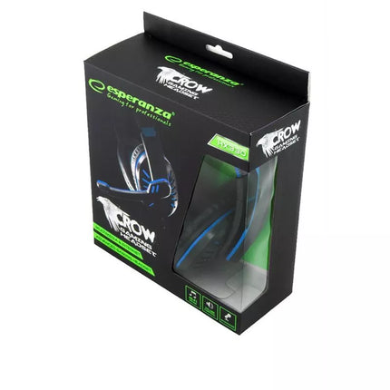 ESPERANZA ŽAIDĖJŲ AUSINĖS SU MIKROFONU CROW BLUE EGH330B