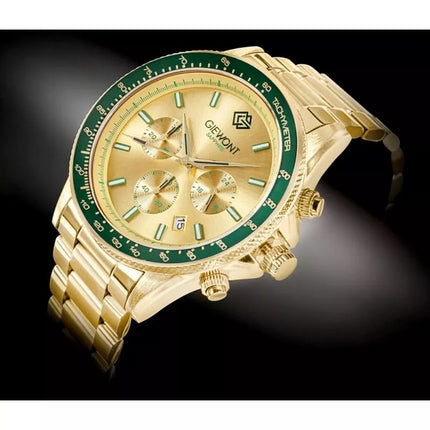 Men's Watch Giewont Chronograph Sapphire Gold Green GW3520-B6