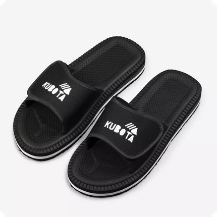 Kubota vyriškos paplūdimio šlepetės su Velcro baseinams, juodos