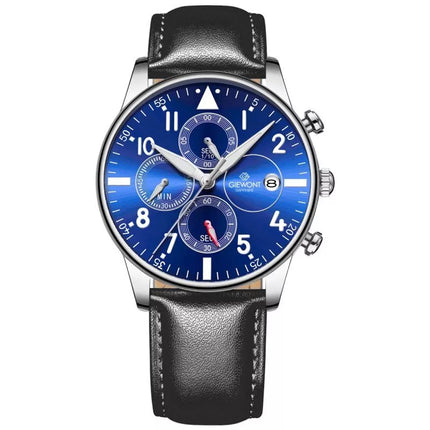 Vyriškas laikrodis Giewont Chronograph Sapphire Juodas ir Mėlynas GW5630-A3