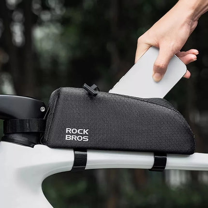Rockbros Krepšys ant dviračio rėmo viršutinio vamzdžio 0.9l - Juodas