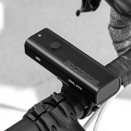 Rockbros 24710012001 priekinis dviračio žibintas 800 lm + USB-C - USB-A laidas - juodas