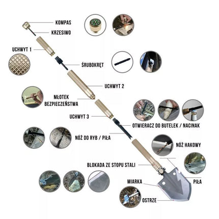 MACGYVER TAKTINĖ KASTUVĖ 14 IN 1 MULTITOOL 102277
