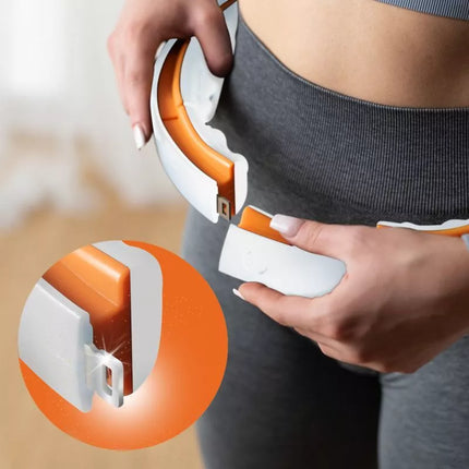 HHM21 HULA HOP WHITE/ORANGE WITH MAGNETS, TPE PROTECTION AND WEIGHT + HMS COUNTER