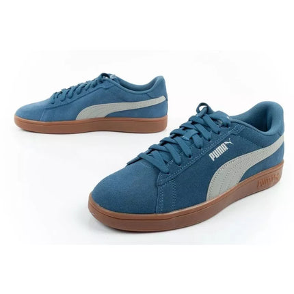 Puma vyriški sportiniai bateliai kedai Smash 3.0 odiniai klasikinio stiliaus madingi mėlyni