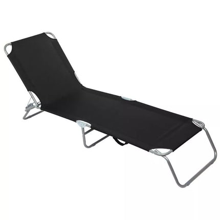 FOLDABLE CAMPING BED BLACK