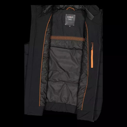 CMP men's insulated vest, winter sports vest, black (34K0757/U901)