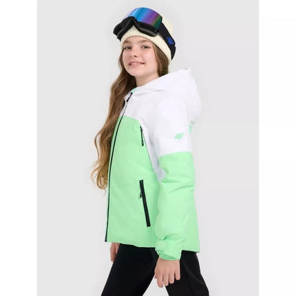 Slidinėjimo striukė su 8000 membrana mergaitėms 4F 4FJRAW25TTJAF1037-42N